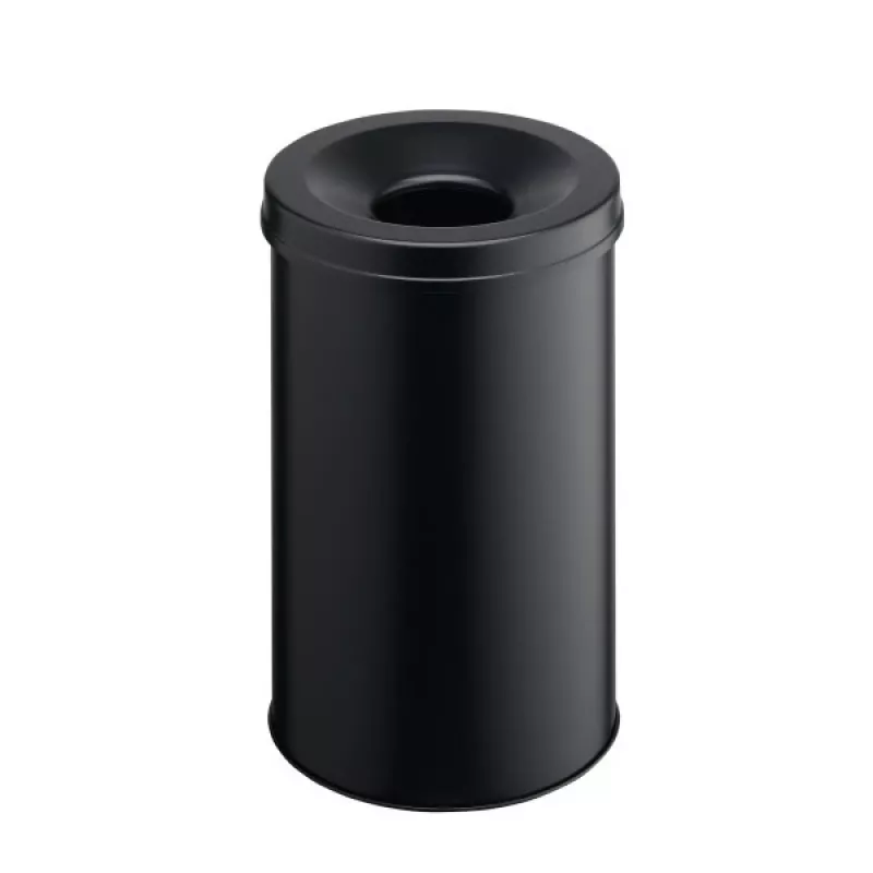 Dėžė atliekoms apvali plieninė juoda Durable 330601