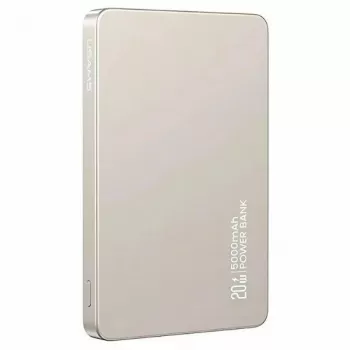 PowerBank 5000mAh 20W belaidis įkrovimas MagSafe titano spalvos