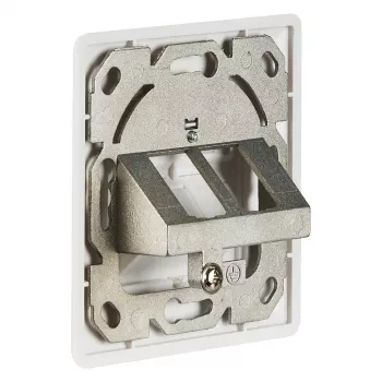 EFB-Elektronik tinklo lizdas 2-jų keystone, baltas, RAL 9003, be keystone