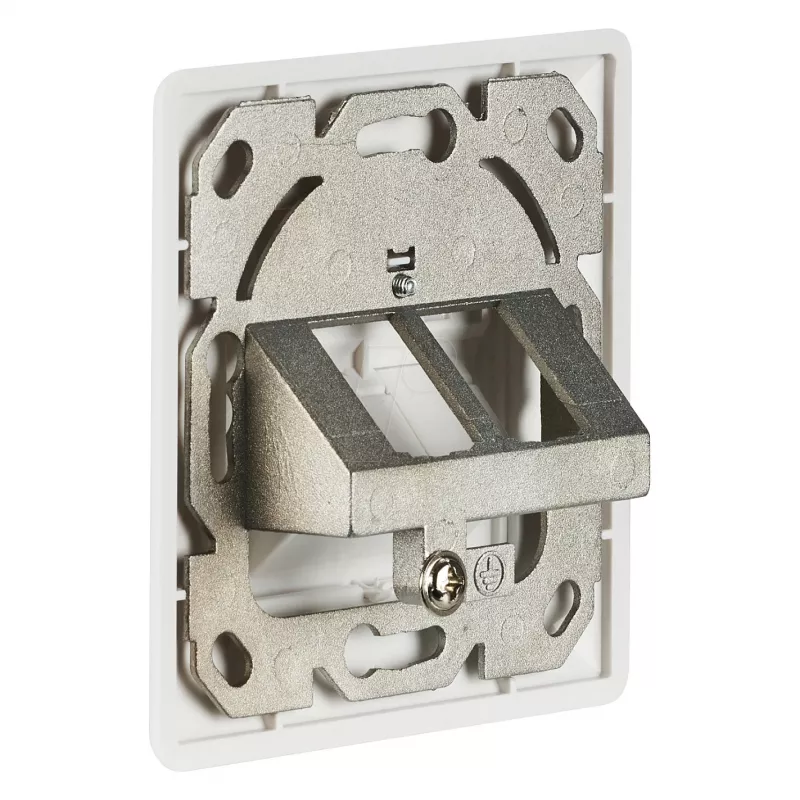 EFB-Elektronik tinklo lizdas 2-jų keystone, baltas, RAL 9003, be keystone