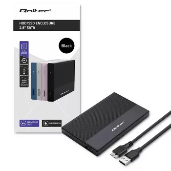 Dėklas 2,5 colio SATA SSD/HDD QOLTEC 52277 USB 3.0