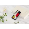 Apsauginis dėklas iKins Samsung Galaxy S20, juodas Mondrian dizainas