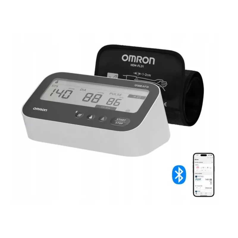 OMRON M4 Connect Afib Viršutinės rankos kraujospūdžio matuoklis