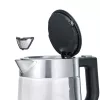 Severin WK 3468 elektrinis virdulys 1 l 2200 W Juoda, Nerūdijantis plienas, Peršviečiamas