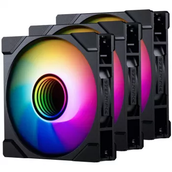 120 mm ventiliatorius PHANTEKS M25 Gen2 PWM D-RGB, juodas, 3-pin