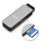 Kortelių skaitytuvas Hama 123900 USB 3.2 Gen 1, juodas, sidabrinis