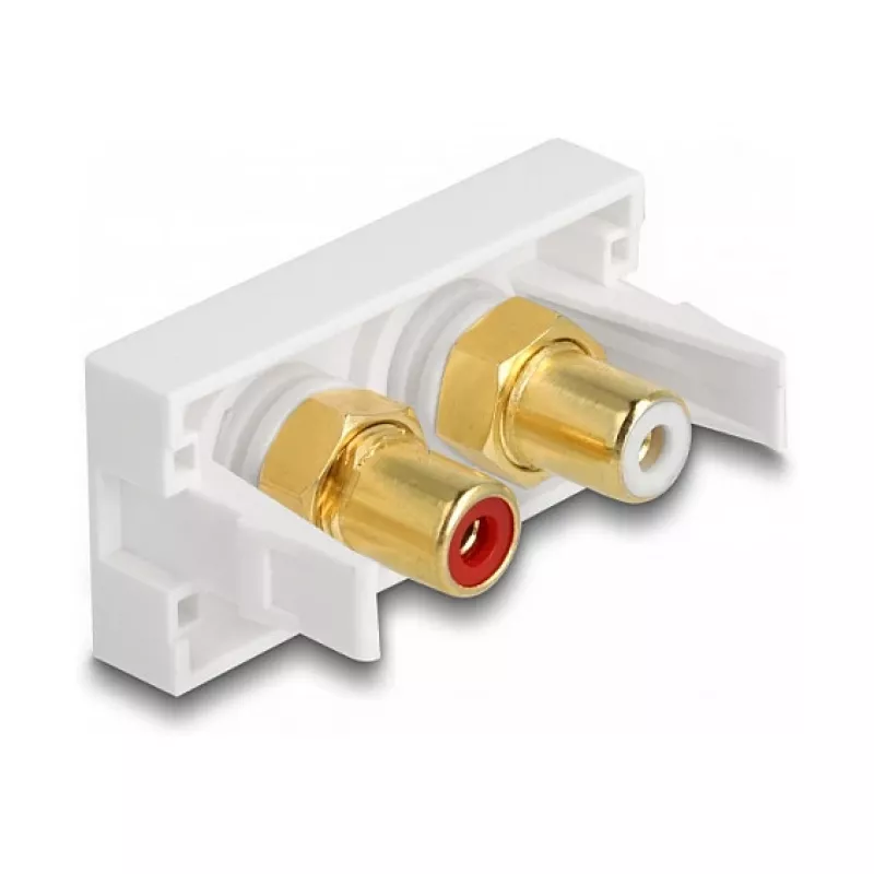 DeLOCK Easy 45 lizdas 2 x RCA baltas ABS
