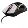 Glorious Gaming Glorious Model D Pelė Blizgi (Juoda), Dešinei Rankai, Optinė, USB Type-A, 12000 DPI, 1 ms, Juoda