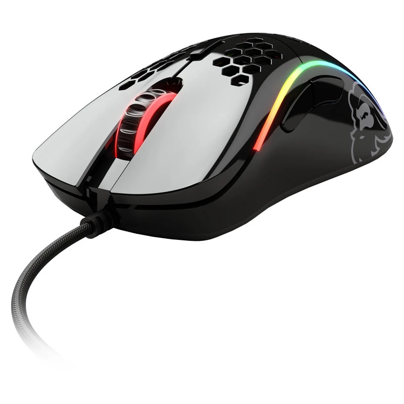 Glorious Gaming Glorious Model D Pelė Blizgi (Juoda), Dešinei Rankai, Optinė, USB Type-A, 12000 DPI, 1 ms, Juoda