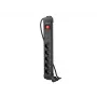 Prailginimo laidas Lanberg SP1-05F-0150-BK 1,5 m 5 kištukinių lizdų vidaus juodas