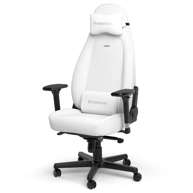 Biuro kėdė noblechairs NBL-ICN-PU-WED minkšta sėdynė, minkštas atlošas, balta
