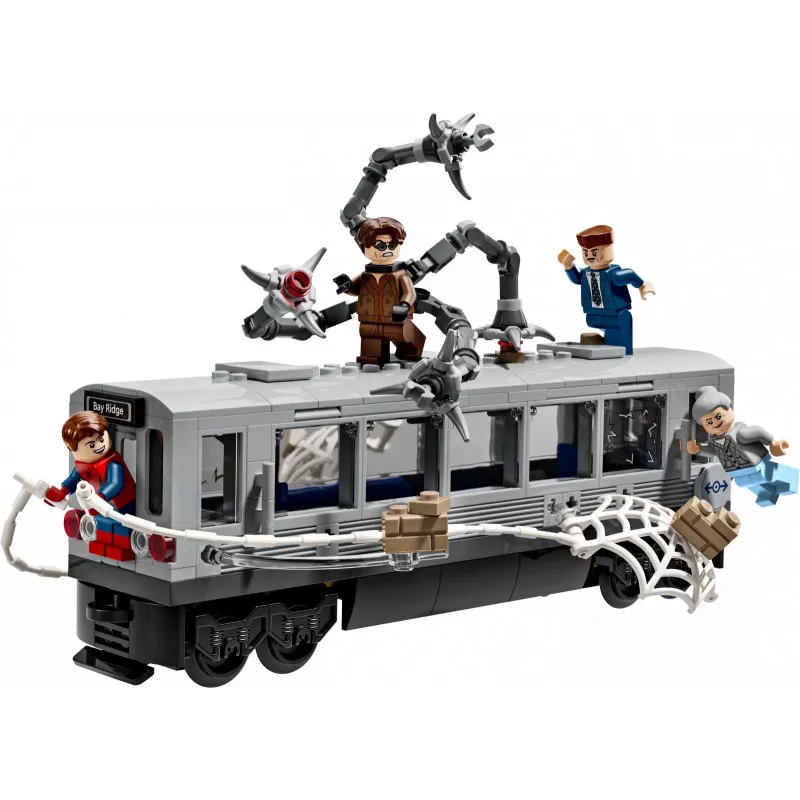 LEGO Marvel Super Heroes 76321 Spider-Man Doc Ock Subway Showdown statybinis rinkinys, 393 detalės, 4 minifigūrėlės, amžius 9+