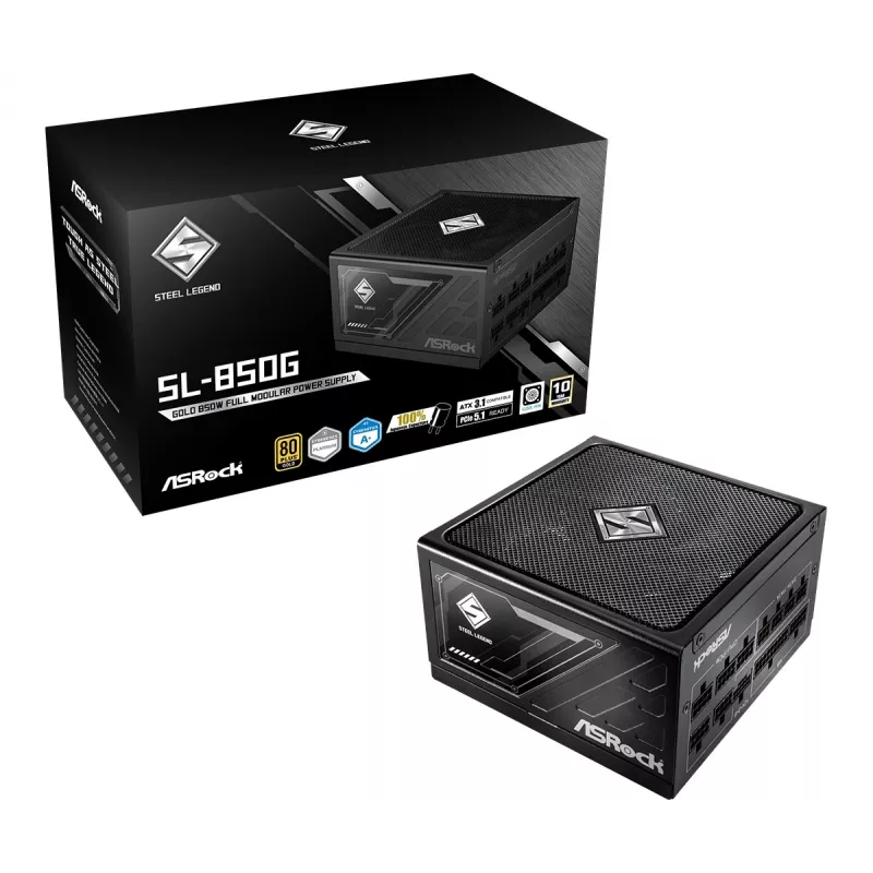 ASRock SL-850G Steel Legend maitinimo blokas 850 W 20+4 pin ATX ATX B