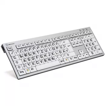 Logickeyboard LKB-LPRNTBW-AJPU-DE klaviatūra, laidinė, QWERTZ, vokiškas išdėstymas, įvairiaspalvė