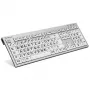 Logickeyboard LKB-LPRNTBW-AJPU-DE klaviatūra, laidinė, QWERTZ, vokiškas išdėstymas, įvairiaspalvė
