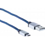 USB laidas ShiverPeaks BS14-50029 2m USB A – Micro-USB B mėlynas