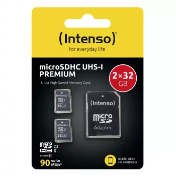 Intenso 32GB UHS-I microSDHC Doppelpack (dvi kortelės)