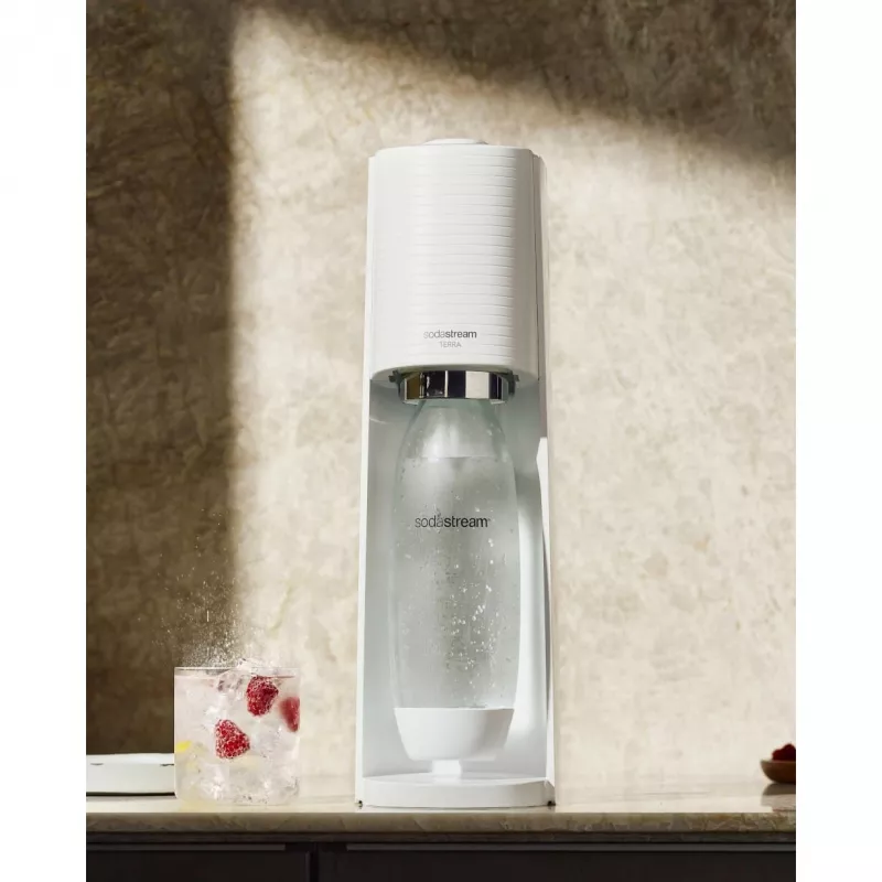 SodaStream Sodos gaminimo aparatas Terra Megapack QC baltas su 3 buteliais (2270213)