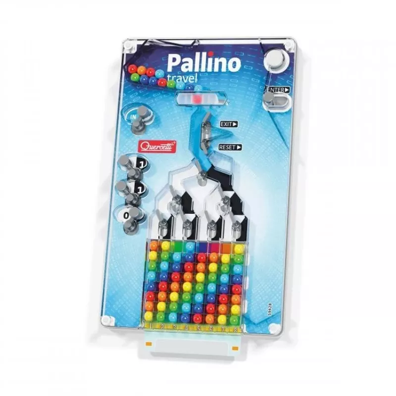 Edukacinis mozaikinis žaislas QUERCETTI Mosaici Pallino Coding Travel Version 1006 – nešiojamas pieštukų lentos rinkinys kodavimo pagrindams