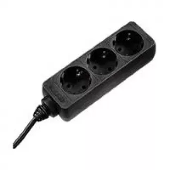 Hama 0003039 apsauginis nuo viršįtampių lizdų blokas, juodas, 3 AC lizdai, 230 V, 1,4 m
