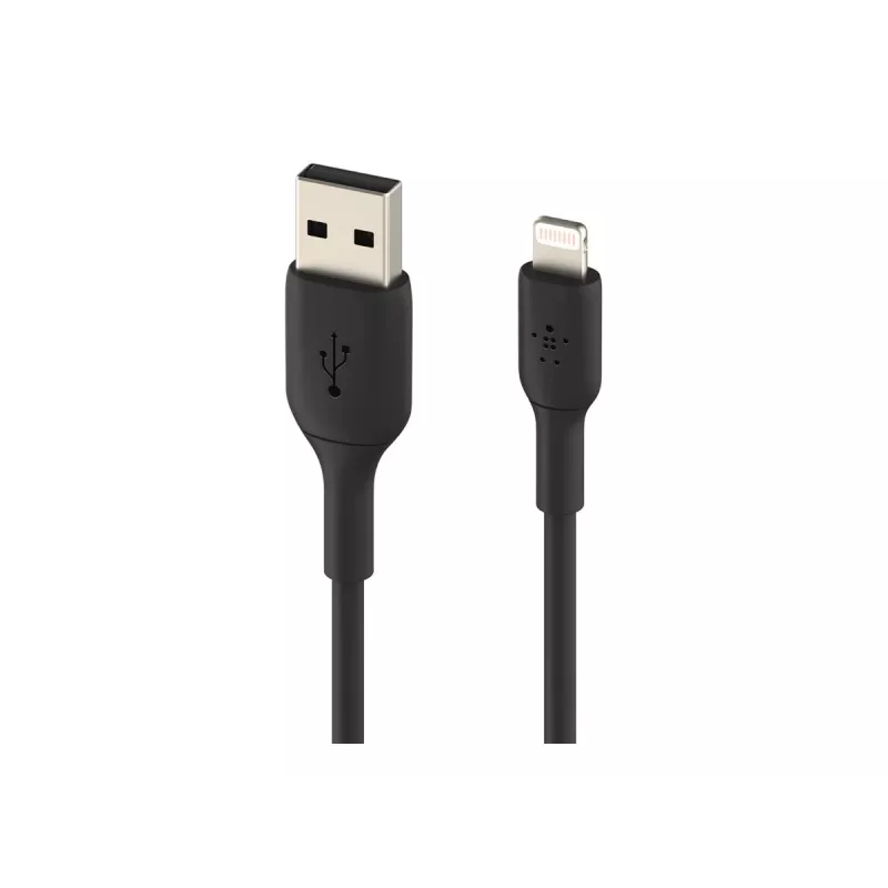 BELKIN PVC USB CABLE USB-A - LIGHTNING, 1M, JUODA