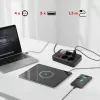 Ilgintuvas MACLEAN MCE392 B – 4 kištukiniai lizdai, 3×USB, 110–240V, 2,1A, 2500W, 1,5 m laidas, juodas