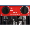 Elektrinis ventiliatorinis šildytuvas BLAUPUNKT EH7010 — 2000 W, nerūdijančio plieno elementas, IPX4, naudojamas ant grindų, iki 22 m², juoda/mėlyna/raudona