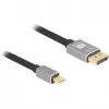 Delock - DisplayPort kabelis - Mini DisplayPort (vyriškas) į DisplayPort (vyriškas) - DisplayPort 1.4 - 3,0 m - Palaiko 8K 60 Hz - Juoda, Pilka (81093)