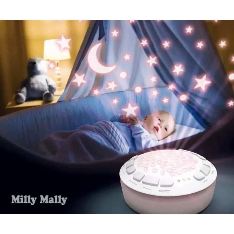 Milly mally avies formos projektorinis žaislas minkštas naktinis šviestuvas modelis 5664
