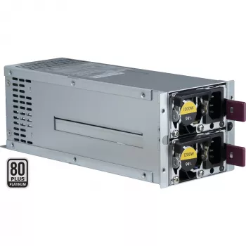 Maitinimo blokas INTER-TECH R2A-DV1200-N 1200 W 2U, 80 PLUS Platinum, 100–240 V, 50–60 Hz, pilkas
