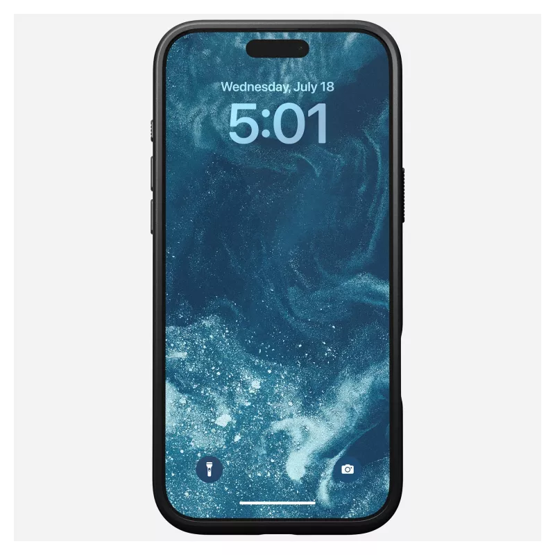 Mobilaus telefono dėklas Nomad NM01693185, skirtas Apple iPhone 16 Pro Max, oda/TPU/PC, juodas, tinka 17,5 cm (6,9 colio) ekranui