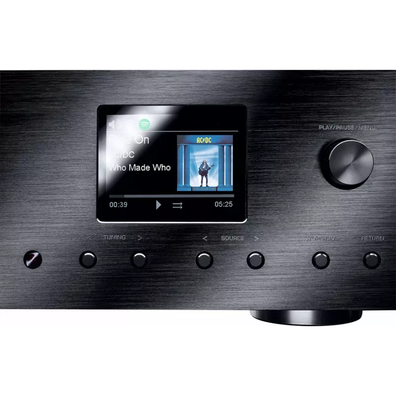 Stereo imtuvas Magnat MC 400 — 2.0 kanalų, 40 W vienam kanalui, CD grotuvas, Wi‑Fi, Bluetooth, DAB/FM, Ethernet (juodas)