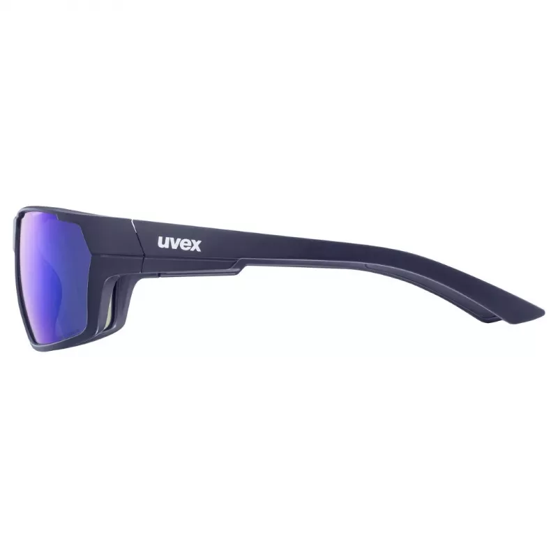 UVEX sportstyle 233 P universalūs sportiniai akiniai su mėlynais veidrodiniais lęšiais, tamsiai mėlyni, 28 g