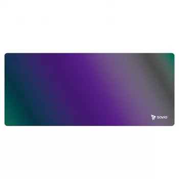 Žaidimų pelės kilimėlis SAVIO Super Speed L Prism Edition — 700×300×3 mm, violetinis, apsiūti kraštai, neslystantis pagrindas