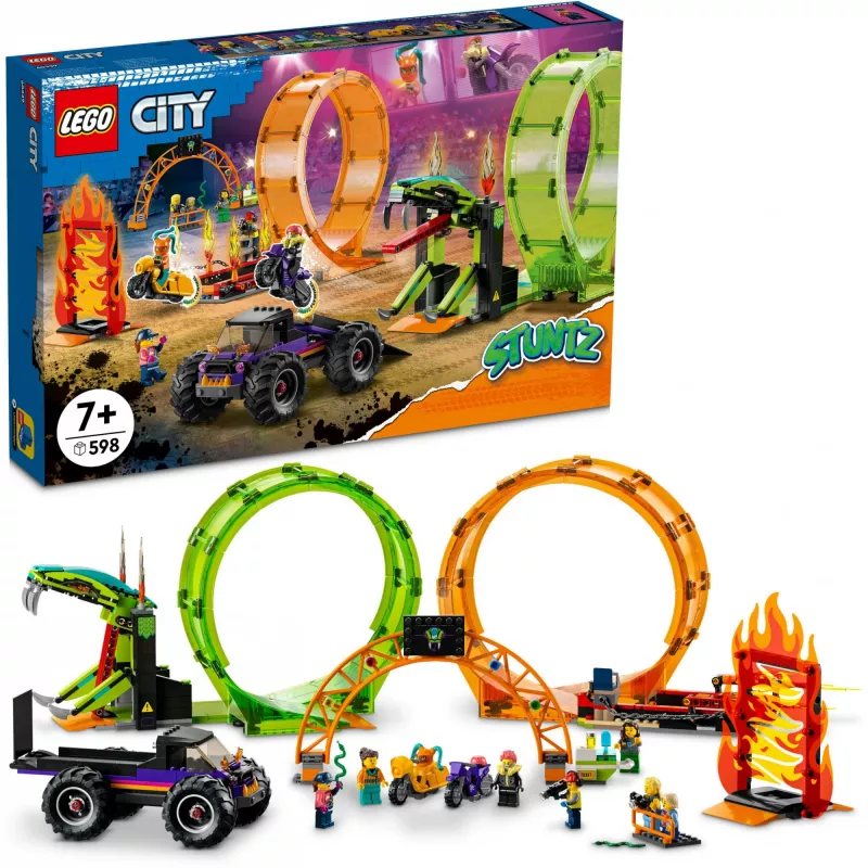 LEGO City 60339 LEGO® CITY Stuntų šou dviguba kilpa (60339)