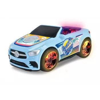 Dickie Toys Mercedes-Benz E-Class Beat Spinner mėlynas – motorizuotas vaikiškas automobilis su muzika ir šviesomis