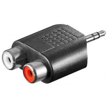 Goobay RCA adapteris, 3,5 mm lizdas (vyriškas) į 2 RCA (moteriškus), 11604