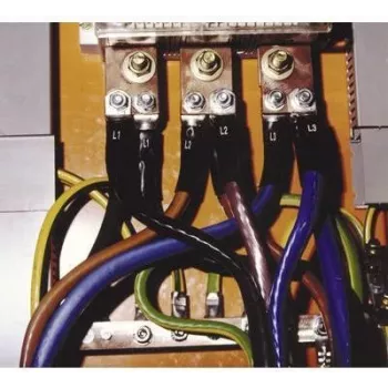 Termosusitraukiančios movos po vieną L1, L2, L3, N SR2LK 25-70 juodos – Termosusitraukiančių movų rinkinys fazių žymėjimui be klijų, 3:1, atsparios cheminiams poveikiams ir UV spinduliams