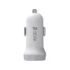 Automobilinis kroviklis Devia Smart Series Lightning 5V 3,1A Dual USB Baltas