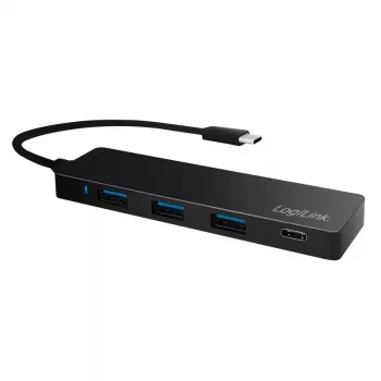 LogiLink UA0311 USB-C 3.2 Gen 2 Multiport Hub 4 prievadai juodas