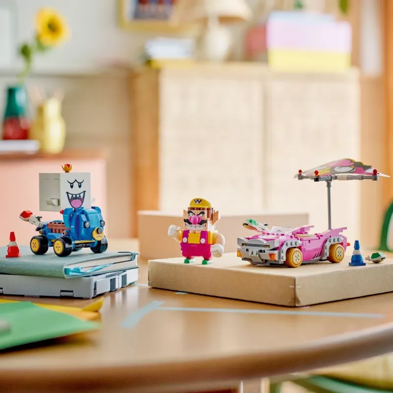 LEGO konstruktorius 72038 Super Mario Mario Kart Wario King Buu Huu – figūrėlės ir trasos elementai
