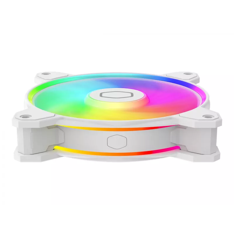 Cooler Master MasterFan MF120 Halo2 White Edition MFL-B2DW-21NP2-R2 120 mm ARGB korpuso ventiliatorius, 27 dB, 51,88 CFM, baltas