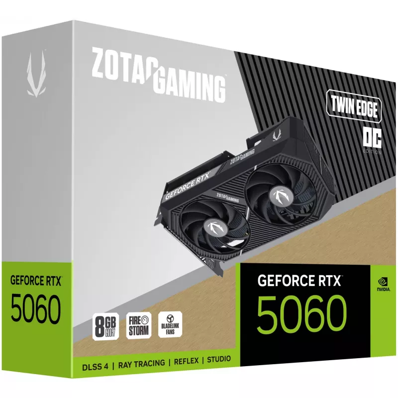 Vaizdo plokštė ZOTAC GAMING GeForce RTX 5060 Twin Edge OC 8 GB GDDR7