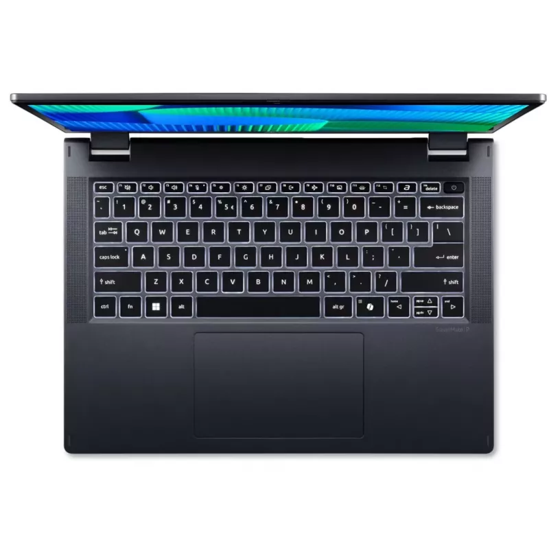 Konvertuojamas nešiojamas kompiuteris Acer TravelMate TMP414RN-54-TCO-5496 — Intel Core Ultra 5 125U, 14 colių WUXGA liečiamas ekranas, 16 GB DDR5, 512 GB SSD, Windows 11 Pro, Mėlyna