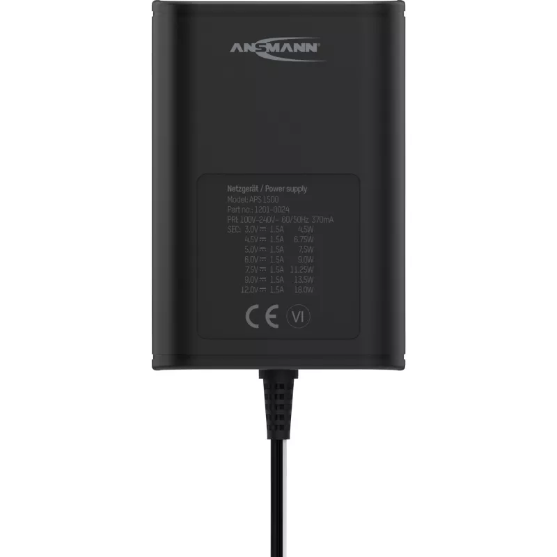 Įkroviklis Ansmann APS 1500 Universal Juodas