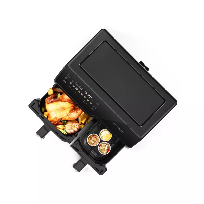 Extralink Home Air Fryer SJ-1000 10L EU (6L+4L) 2500W – oro gruzdintuvė