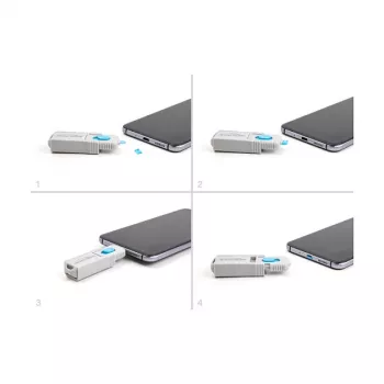 Portų blokatorius DeLOCK 20949 Micro USB lizdui 10 vnt. mėlyni