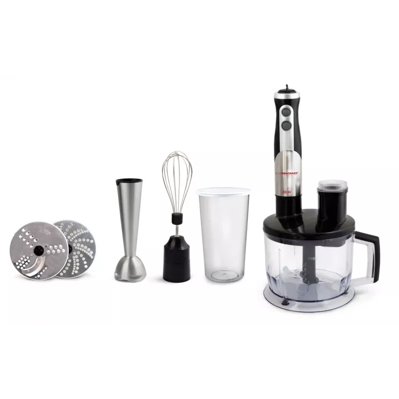 Panardintuvas Esperanza EKM004 800 W, 0,6 L, juoda/sidabrinė/skaidri