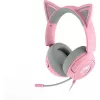 Ausinės žaidimams Razer Kraken Kitty V3 X – laidinės USB Type-A, uždengiančios ausis, 20–28 kHz, 1,3 m laidas, rožinės