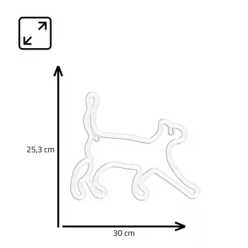 Neoninio stiliaus dekoratyvinė šviesa MANTA SNL70WH Style Neon Lights CAT 2 White 70 cm